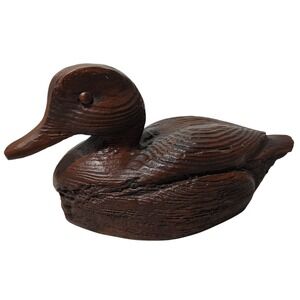 Red Mill Manufacture Duck Figurine Handcrafted Sculpture Heavy Sticker On Bottom
